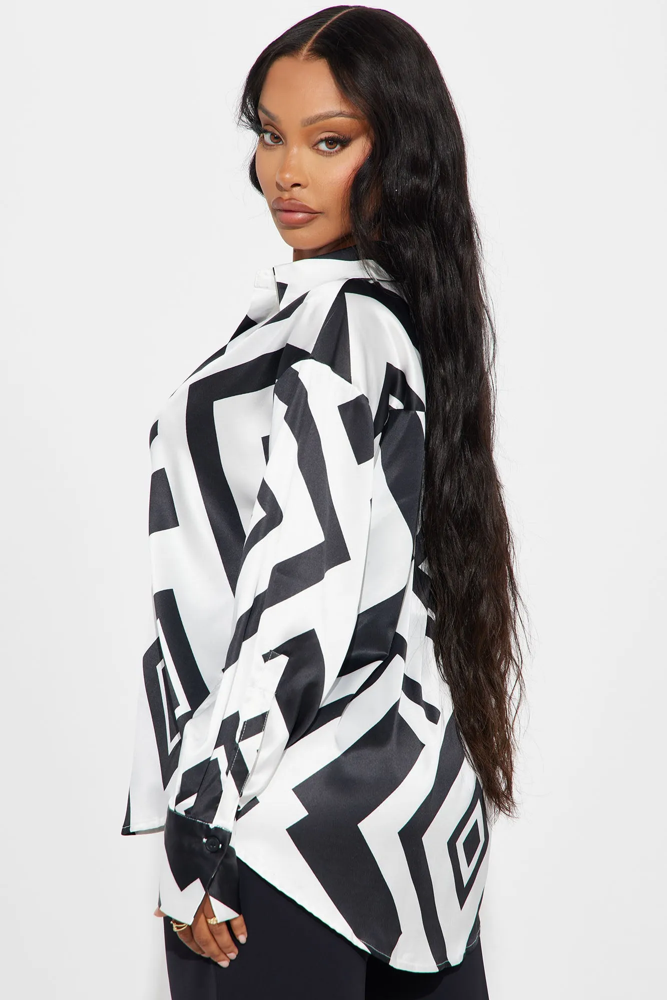 Around The Corner Shirt - Ivory/combo sold by Fashion Nova product image thumbnail 3