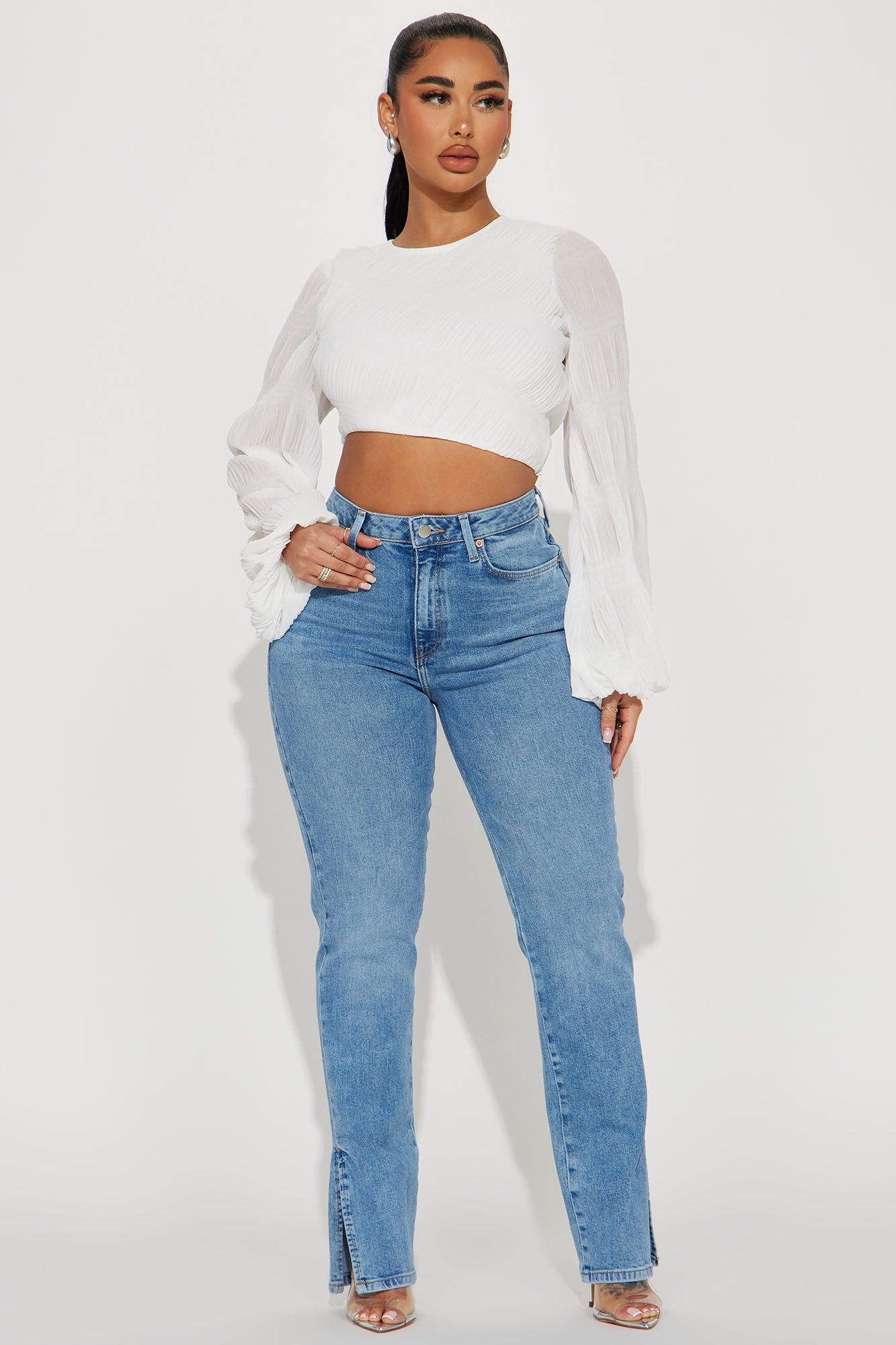 Out For Brunch Blouse Top - White sold by Fashion Nova product image thumbnail 2