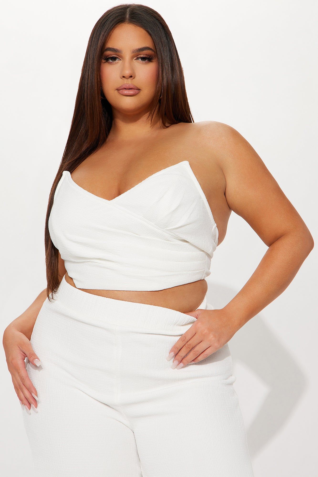 Telling On You Textured Pant Set - White sold by Fashion Nova product image thumbnail 5
