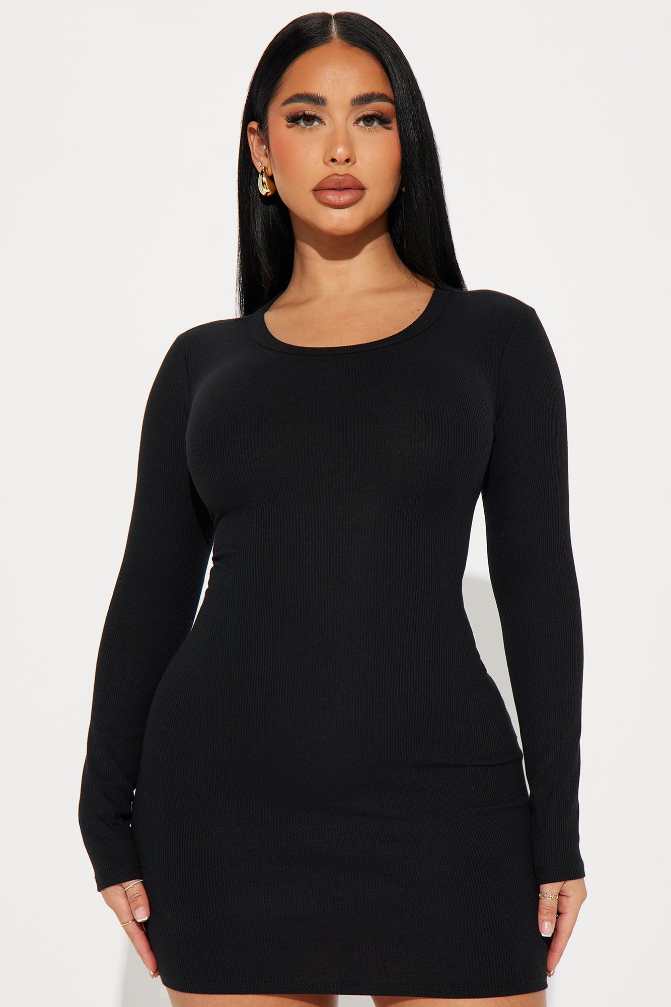 Rhiannon Ribbed Mini Dress - Black sold by Fashion Nova product image thumbnail 2