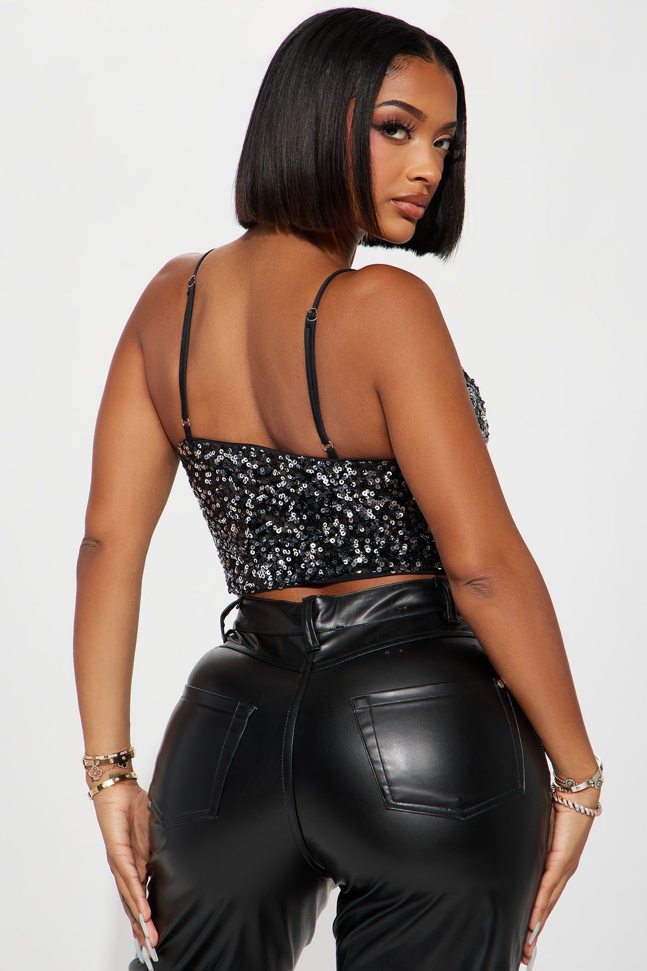 Isabel Sequin Top - Black sold by Fashion Nova product image thumbnail 3
