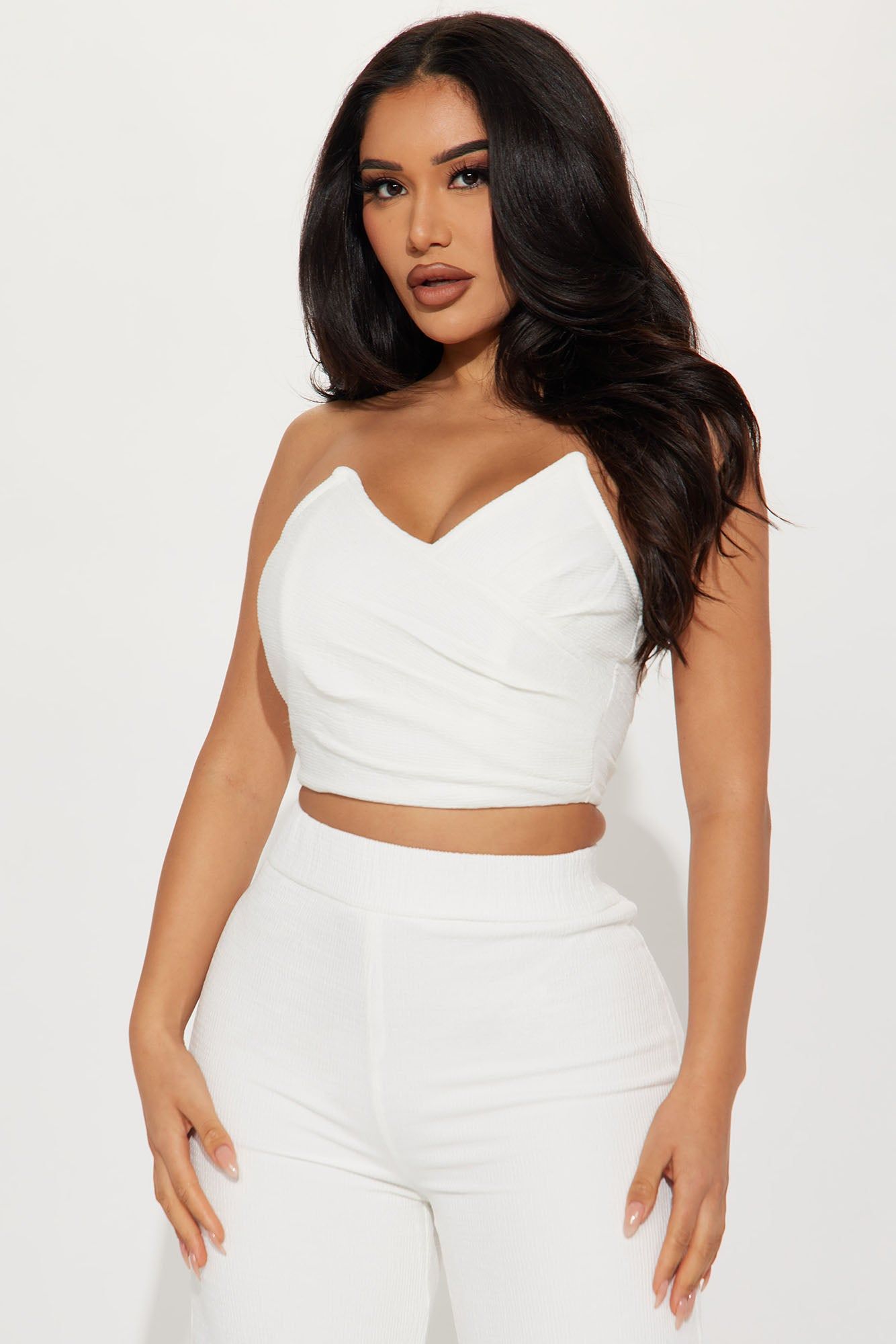 Telling On You Textured Pant Set - White sold by Fashion Nova product image thumbnail 2