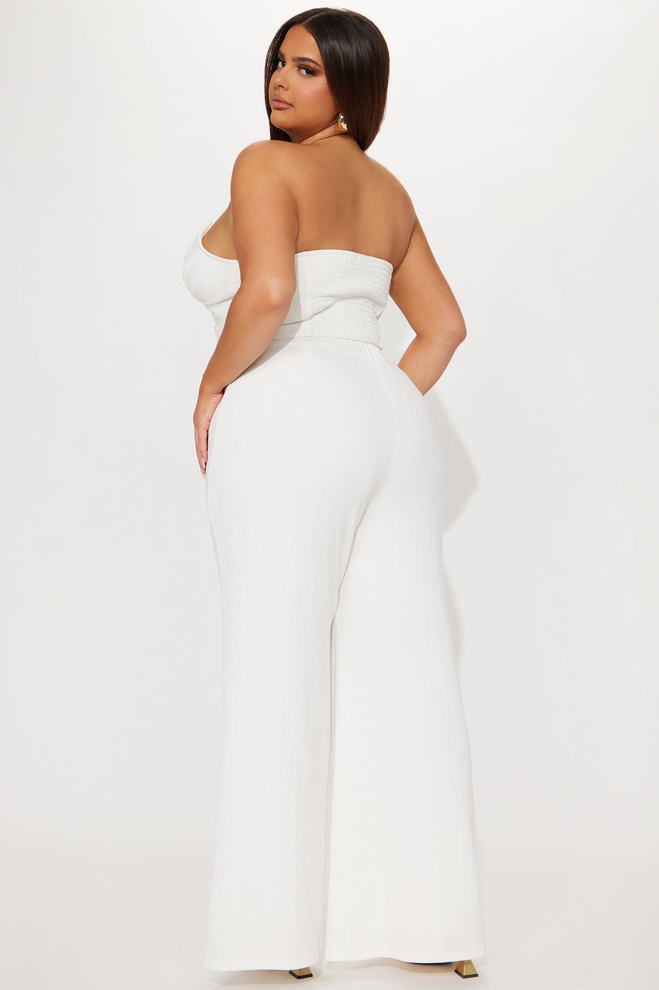 Telling On You Textured Pant Set - White sold by Fashion Nova product image thumbnail 6