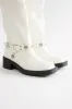 Marrakech Buckle Knee High Boots - White sold by Fashion Nova
