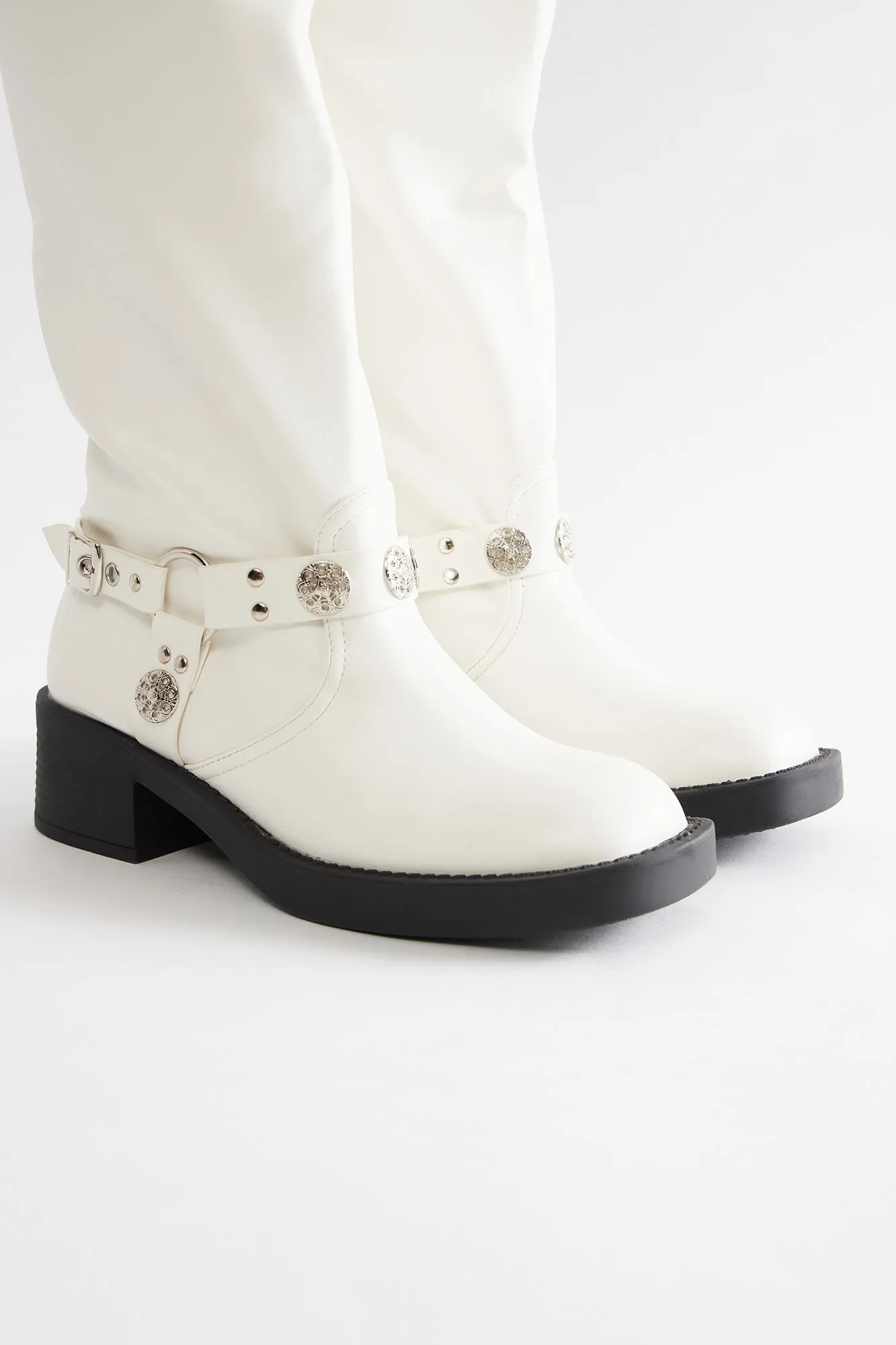 Marrakech Buckle Knee High Boots - White sold by Fashion Nova product image thumbnail 4