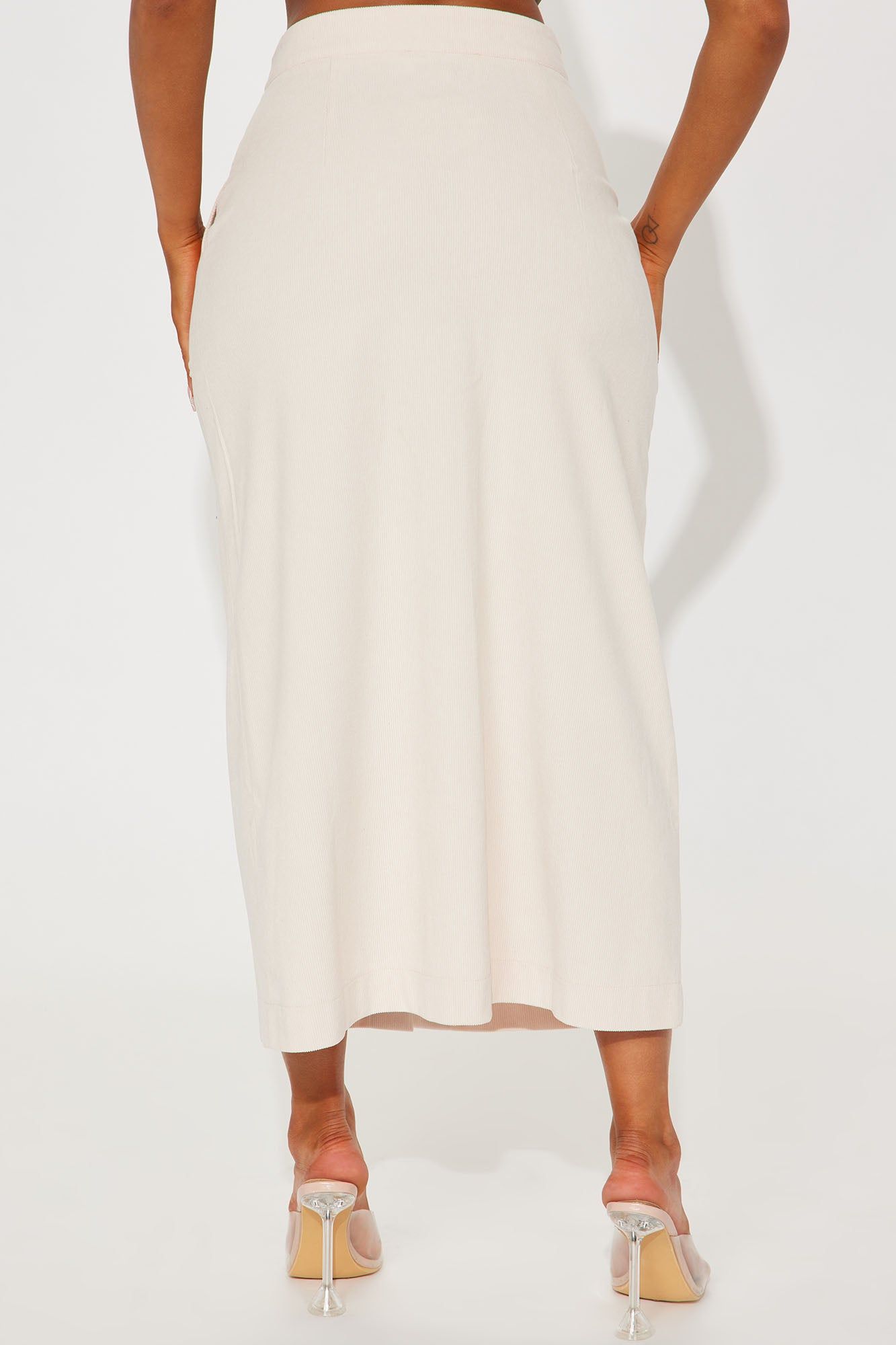 Straighten Out Corduroy Skirt - Cream sold by Fashion Nova product image thumbnail 3