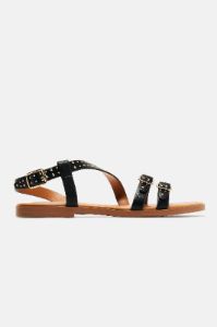 Getting Lost Studded Sandals - Black sold by Fashion Nova