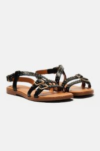 Getting Lost Studded Sandals - Black sold by Fashion Nova