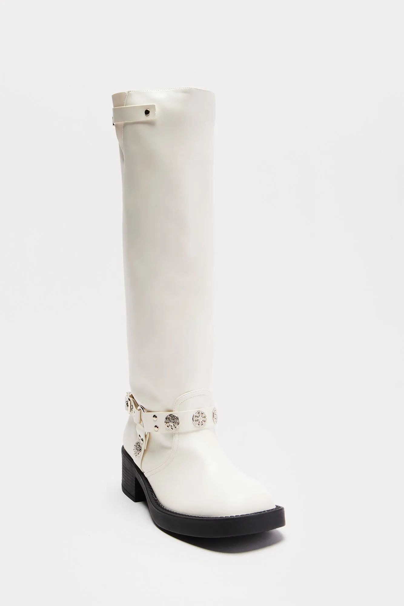 Marrakech Buckle Knee High Boots - White sold by Fashion Nova product image thumbnail 3