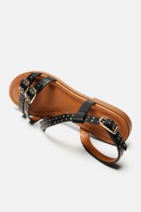 Getting Lost Studded Sandals - Black sold by Fashion Nova