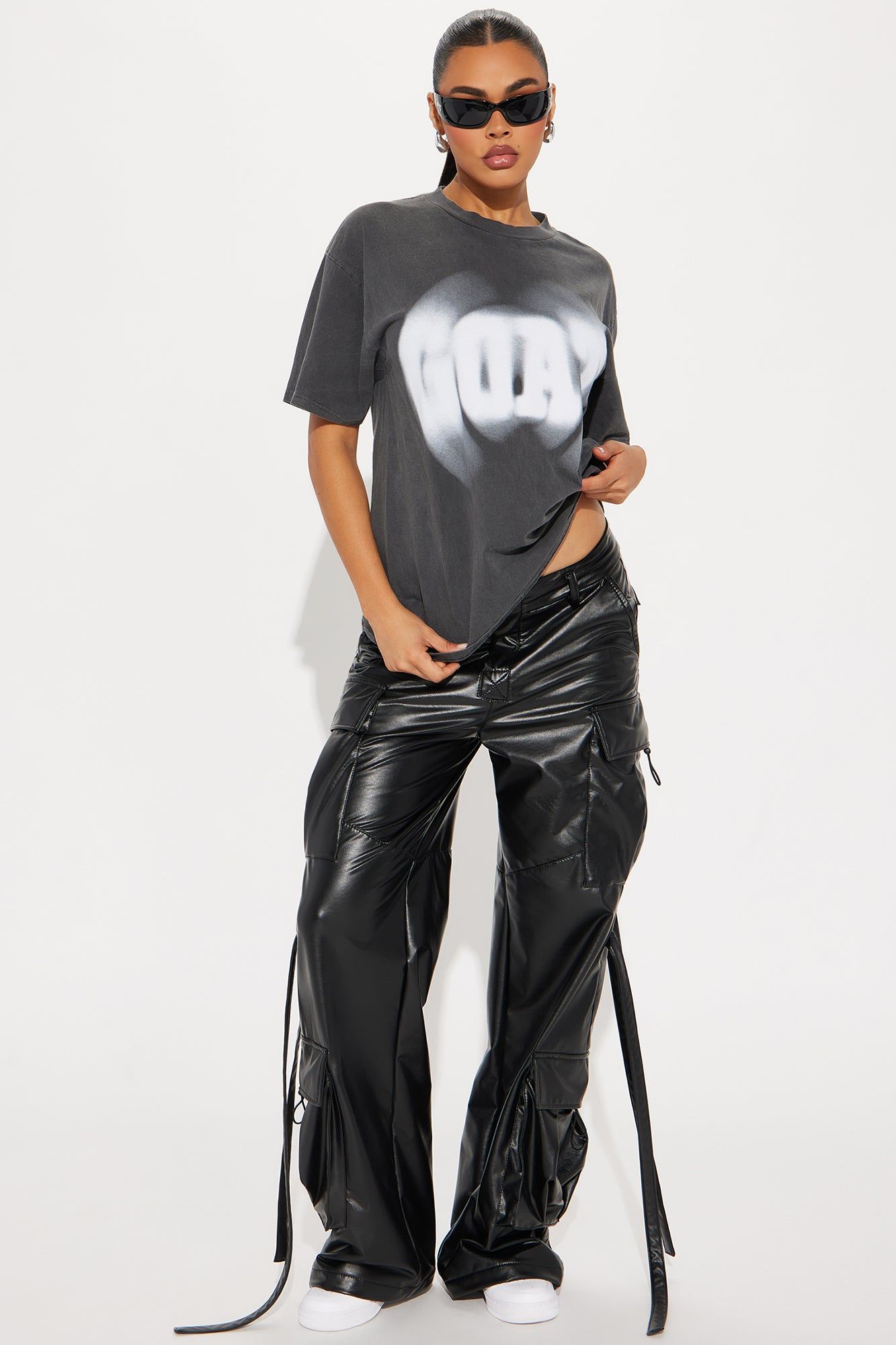 The GOAT Blur Washed Tee - Black Wash sold by Fashion Nova product image thumbnail 2