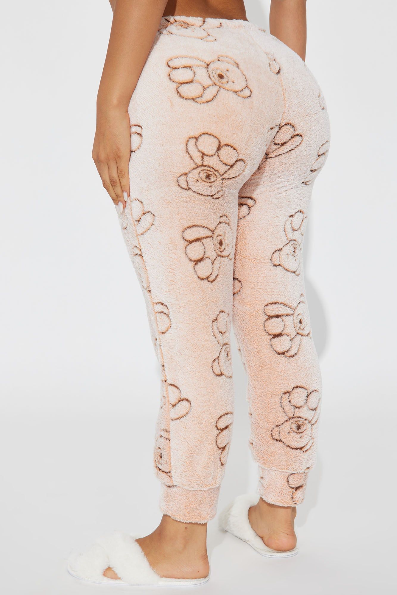 My Teddy Plush PJ Joggers - Brown/combo sold by Fashion Nova product image thumbnail 3