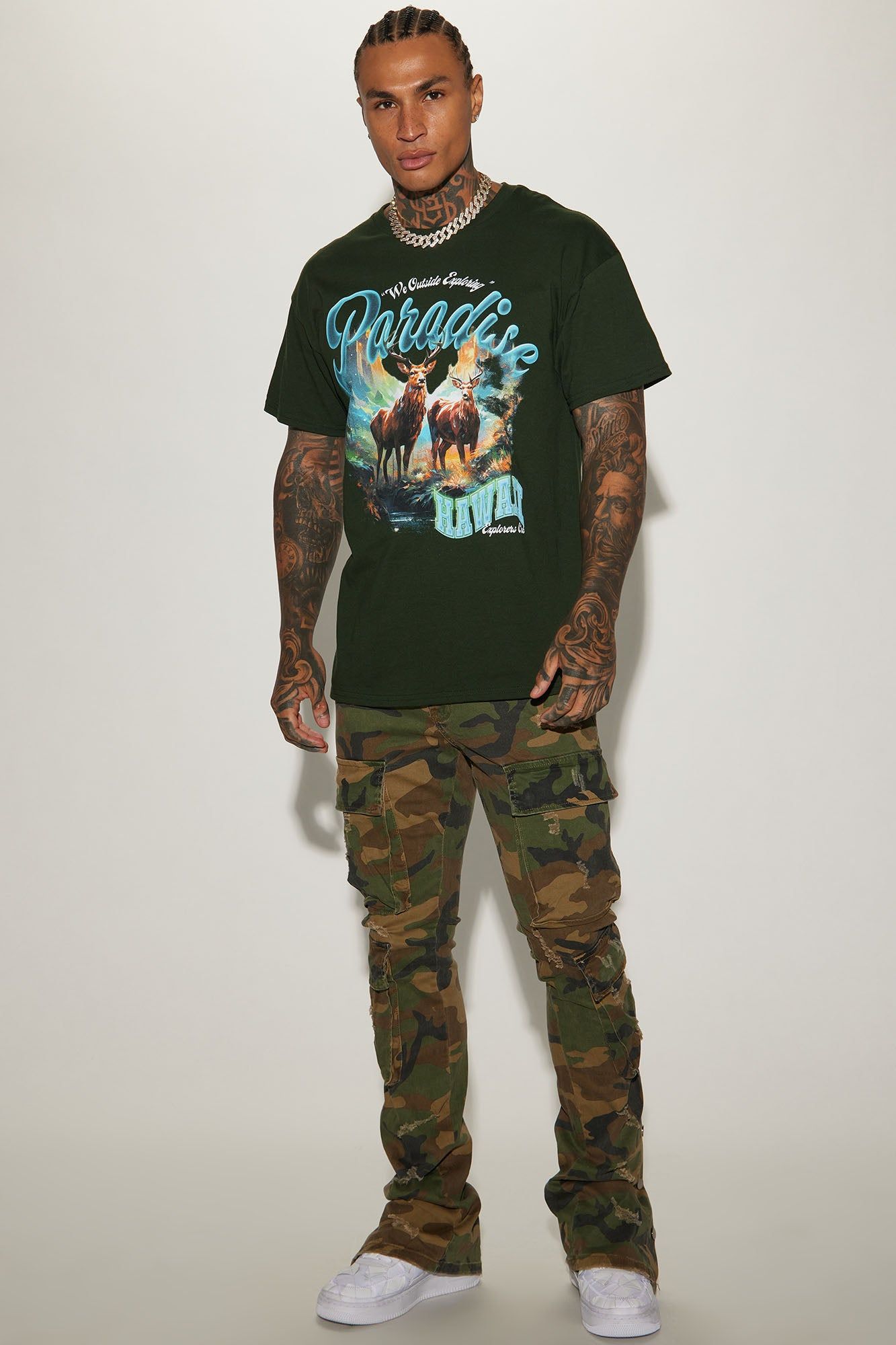 Hawaii Paradise Short Sleeve Tee - Hunter sold by Fashion Nova product image thumbnail 2