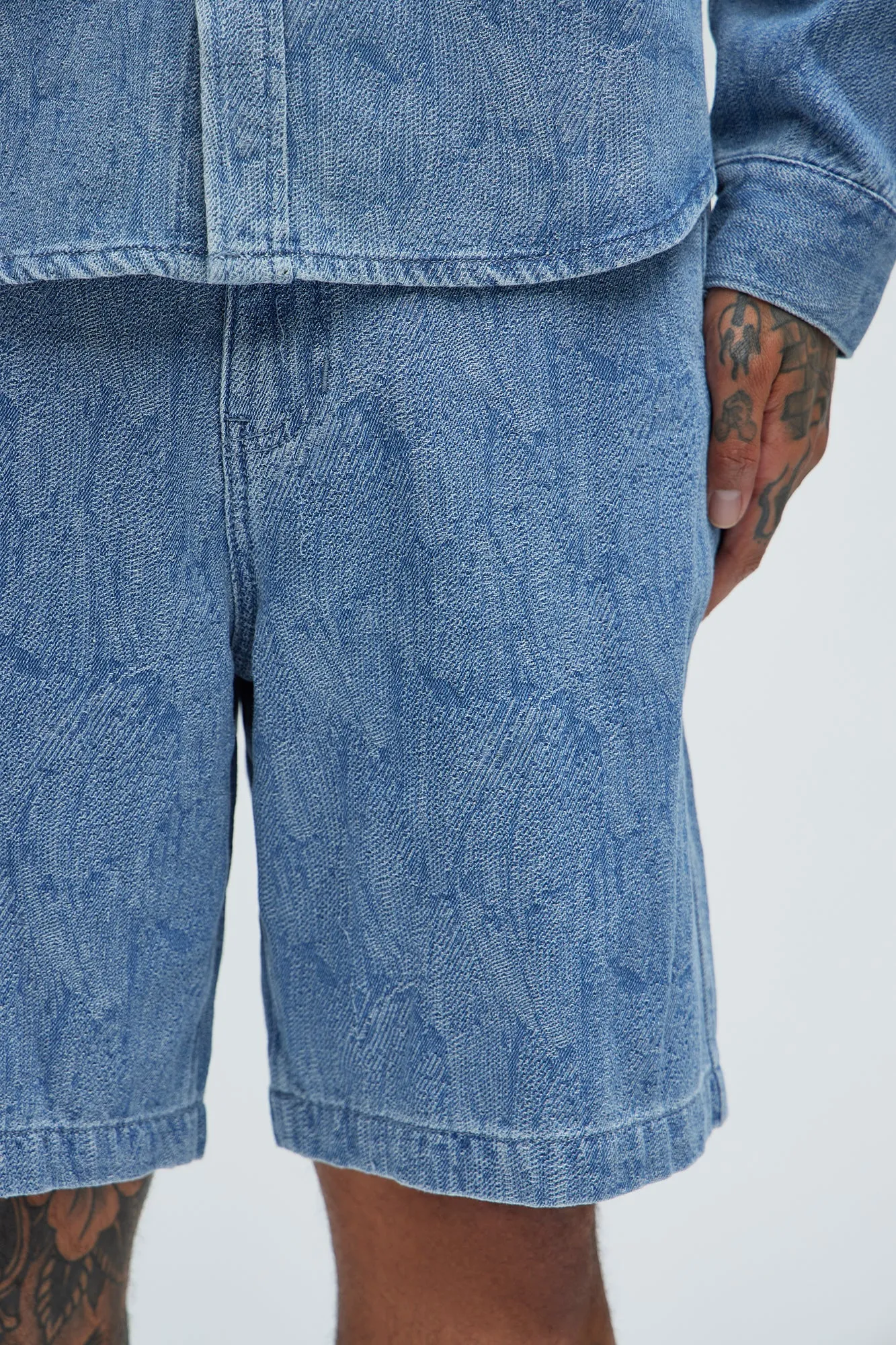 Water Brush Denim Shorts - Light Wash sold by Fashion Nova product image thumbnail 3