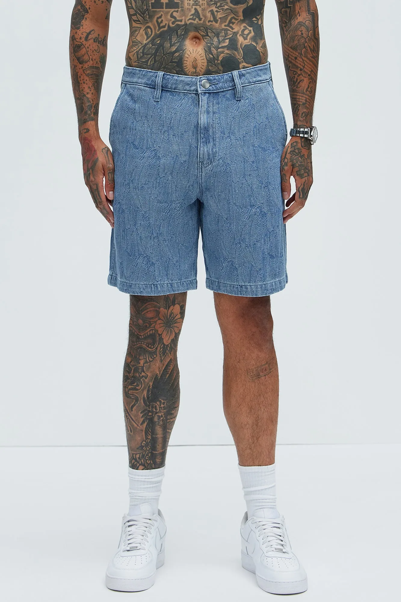 Water Brush Denim Shorts - Light Wash sold by Fashion Nova product image thumbnail 4