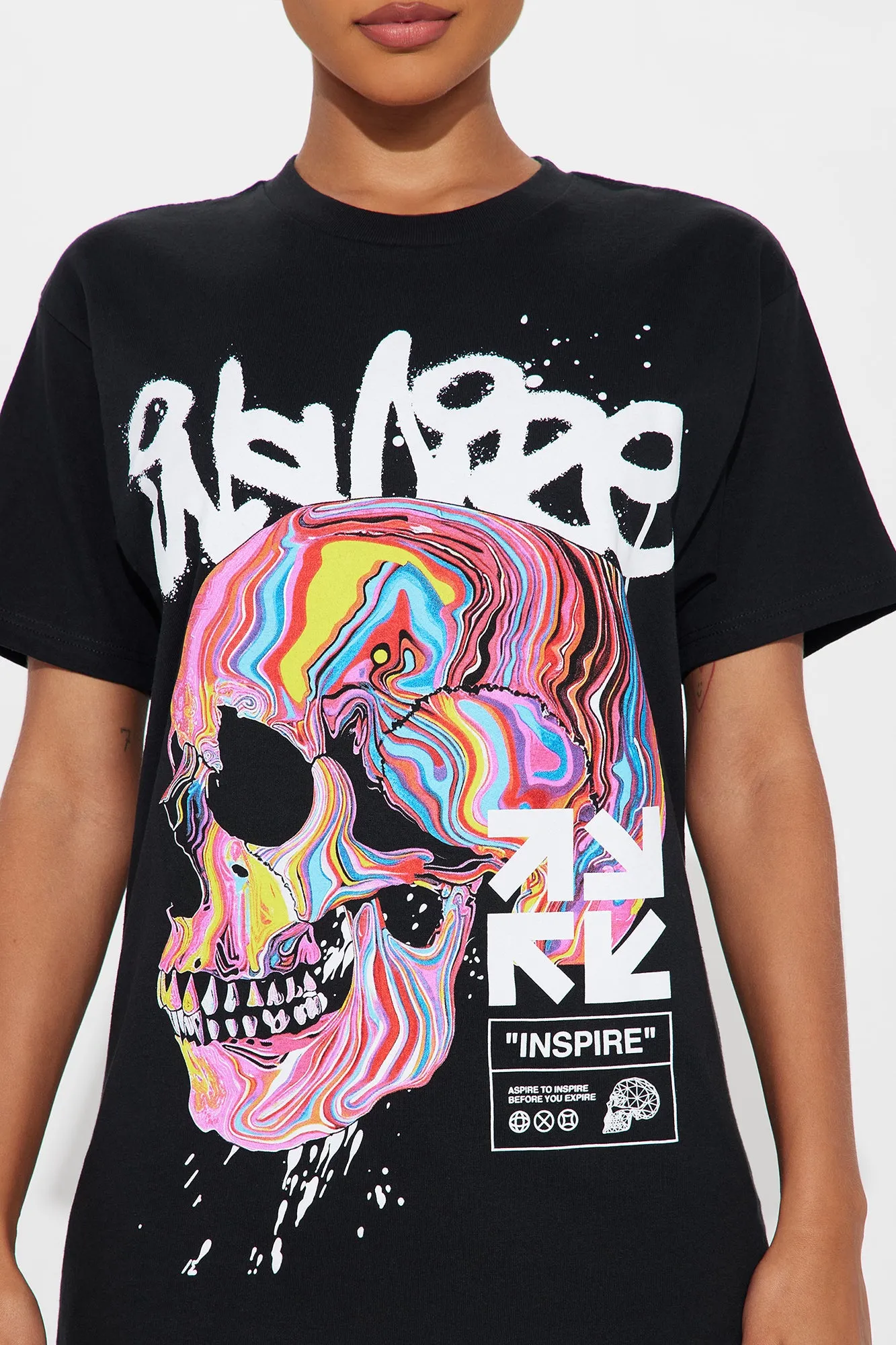 Inspire Me Skull Tee - Black sold by Fashion Nova product image thumbnail 3
