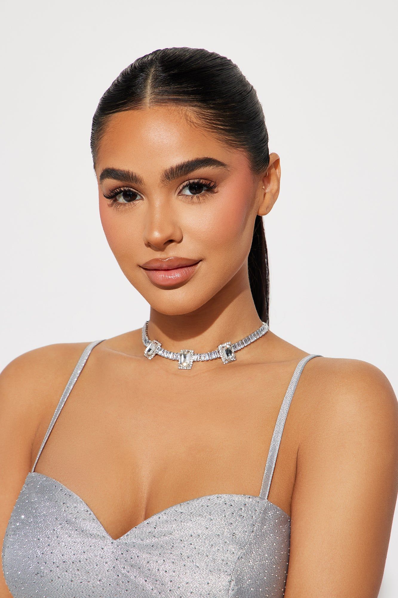 Rhinestone Baby Girl Necklace - Silver sold by Fashion Nova product image thumbnail 2