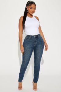 Mia Booty Lifting Stretch Skinny Jeans - Dark Wash sold by Fashion Nova