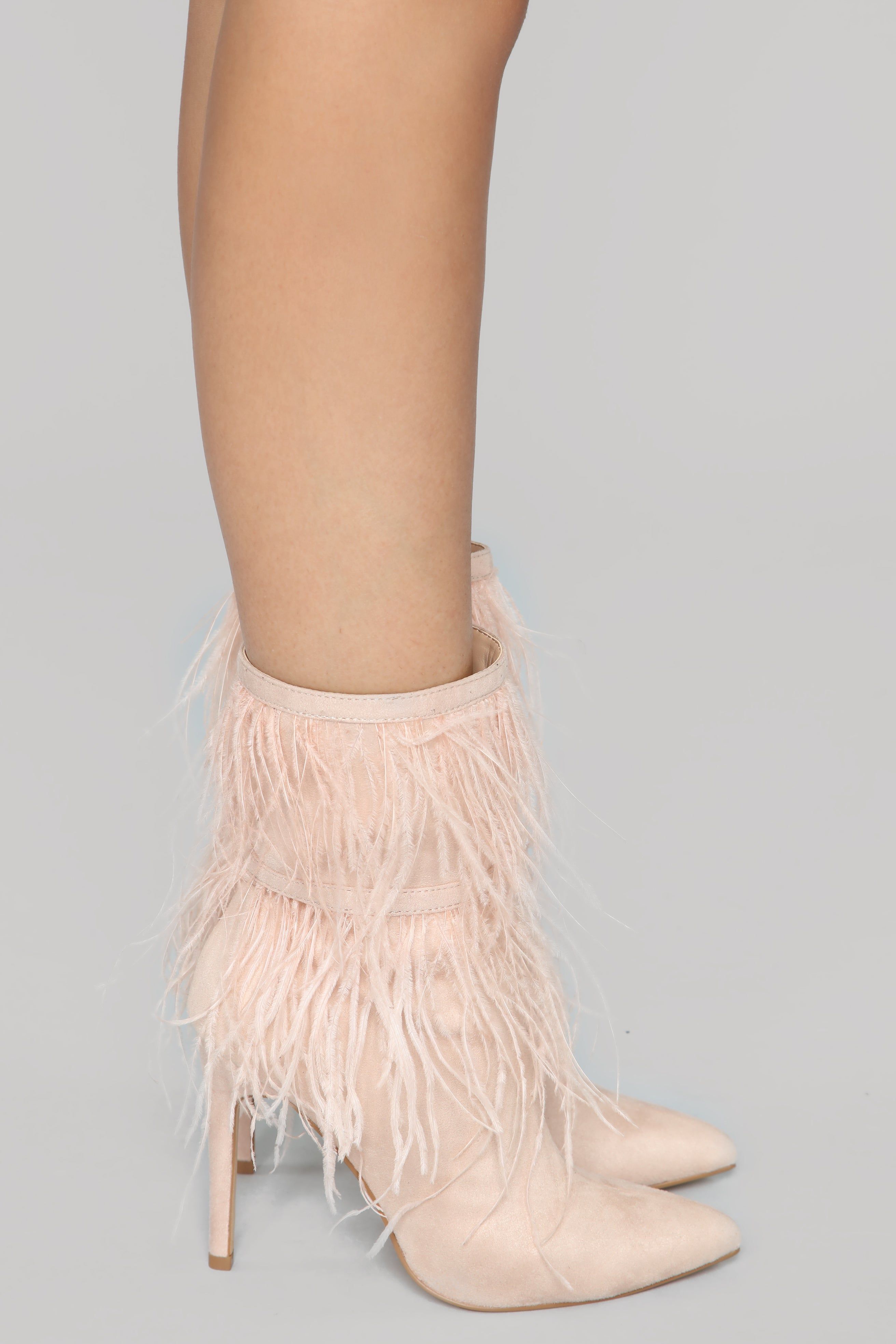Not Enough Feathers Bootie - Blush sold by Fashion Nova product image thumbnail 5