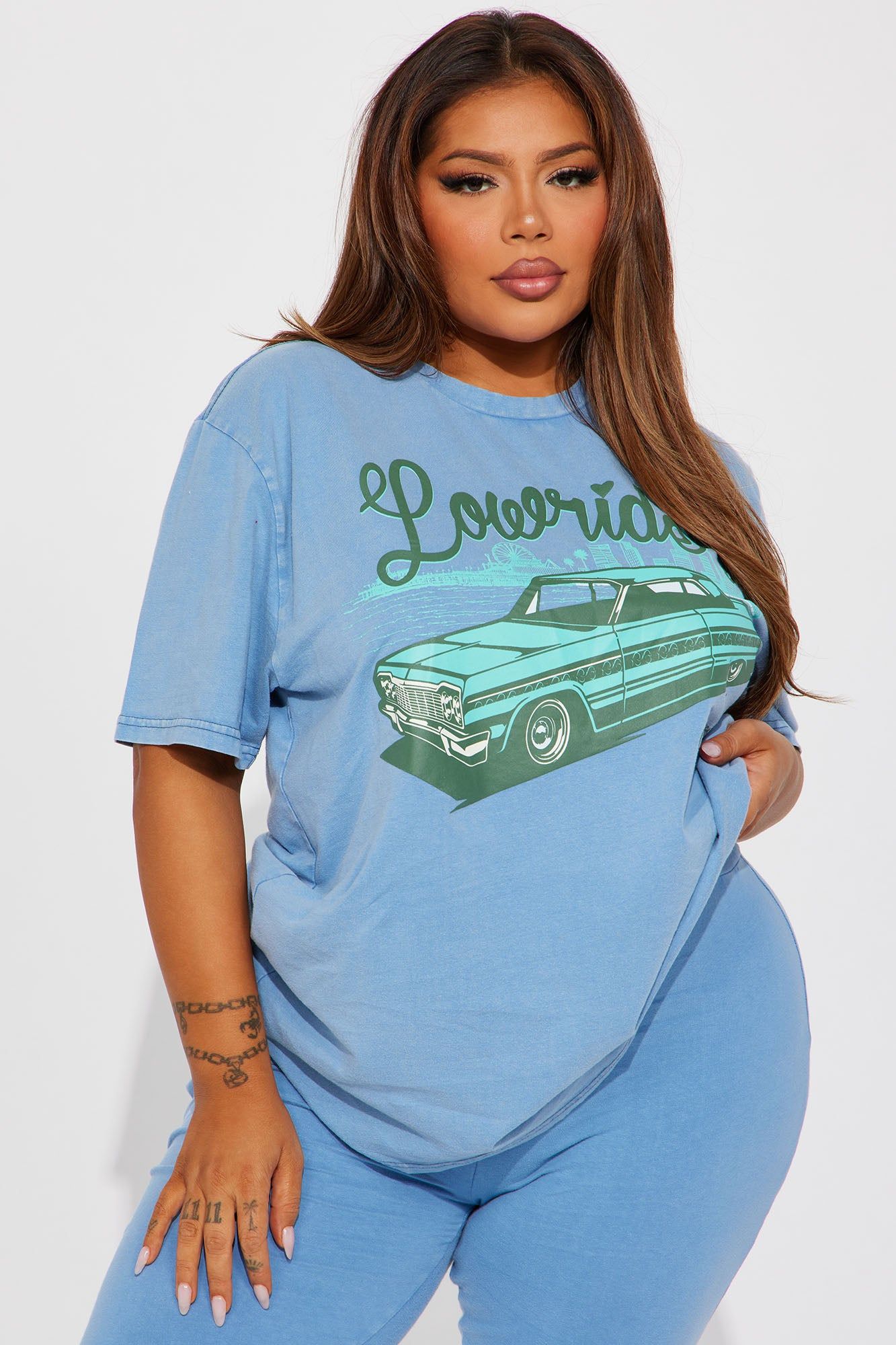 Lowrider Mineral Wash Legging Set - Denim sold by Fashion Nova product image thumbnail 6