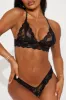 Sultry Moments Lace Triangle 2 Piece Set - Black sold by Fashion Nova