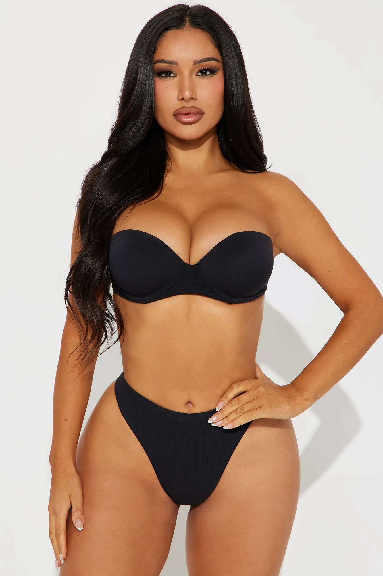 Curvy And Fine Seamless Cheeky Thong Panty - Black sold by Fashion Nova product image thumbnail 2