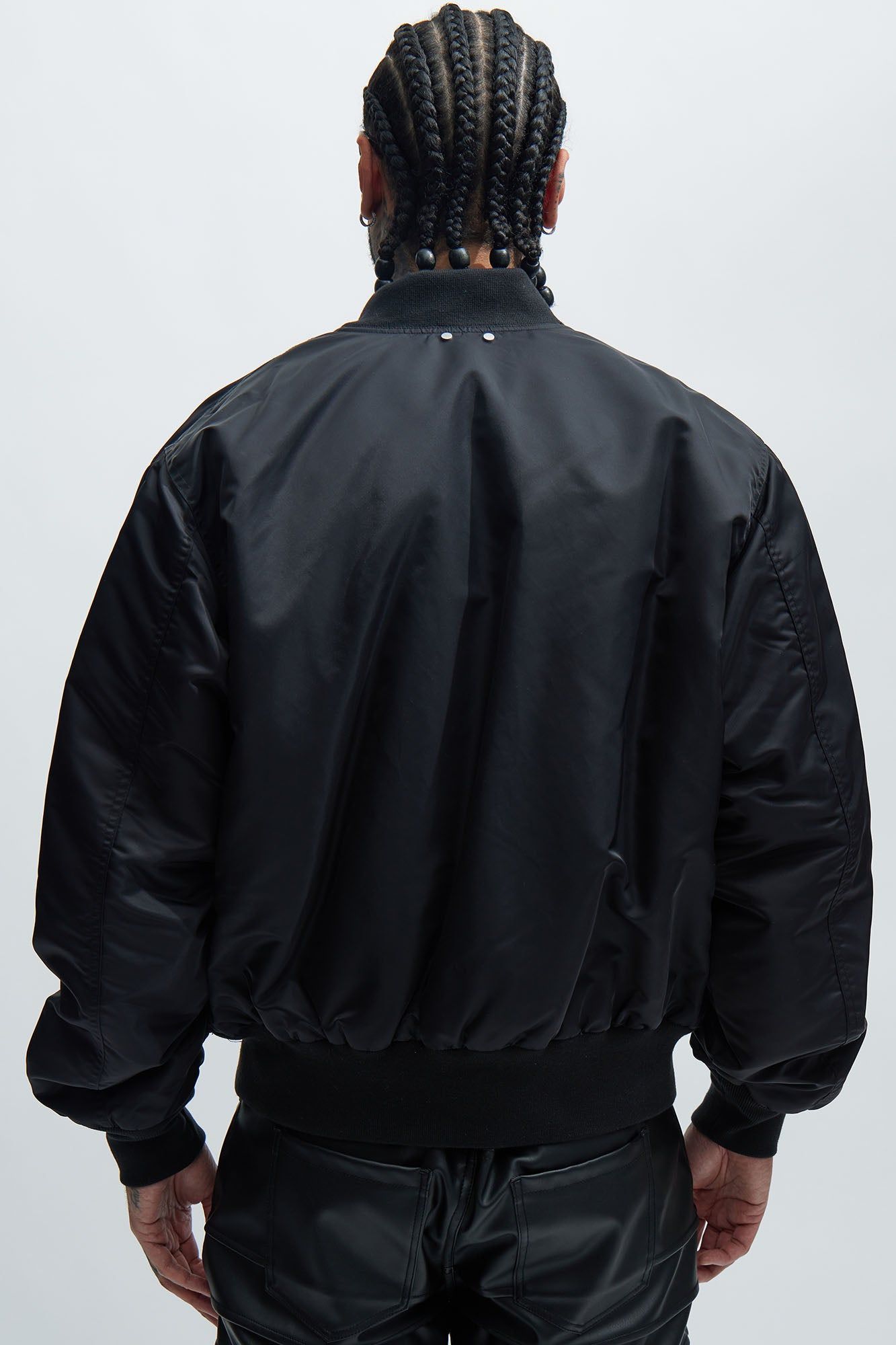 Can't Resist Nylon Bomber Jacket - Black sold by Fashion Nova product image thumbnail 4