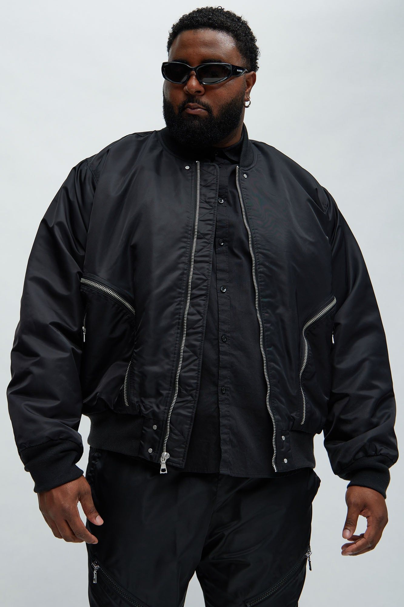 Can't Resist Nylon Bomber Jacket - Black sold by Fashion Nova product image thumbnail 5