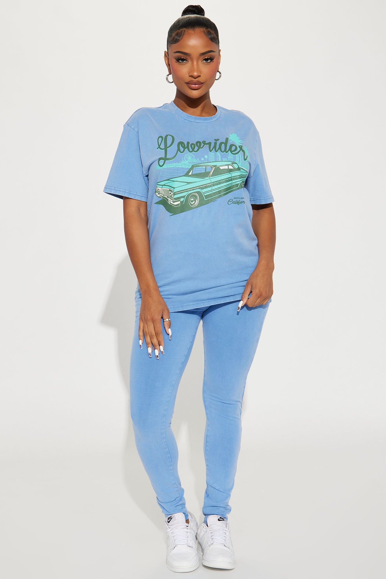 Lowrider Mineral Wash Legging Set - Denim sold by Fashion Nova