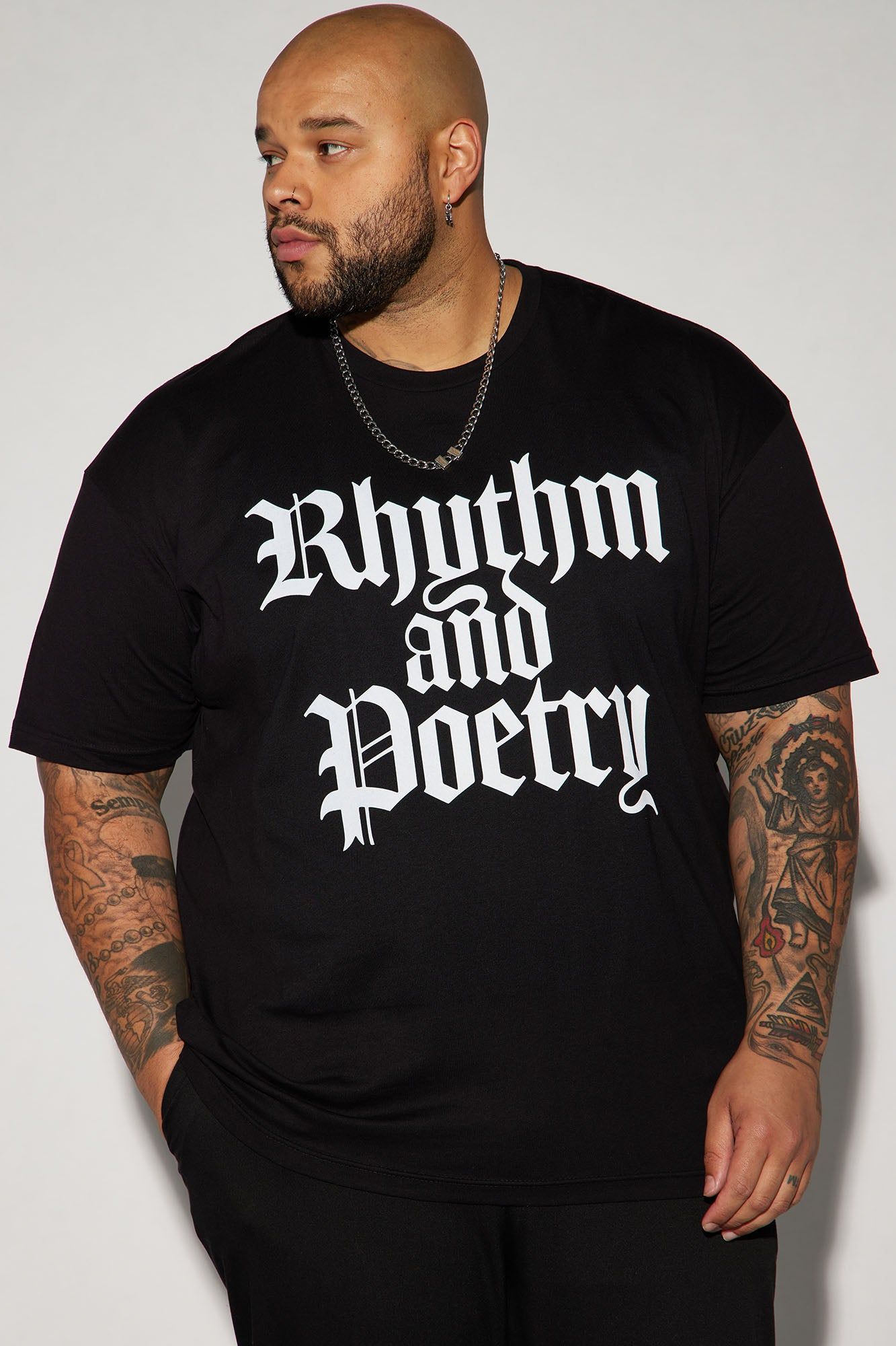 Rhythm And Poetry Short Sleeve Tee - Black sold by Fashion Nova product image thumbnail 4