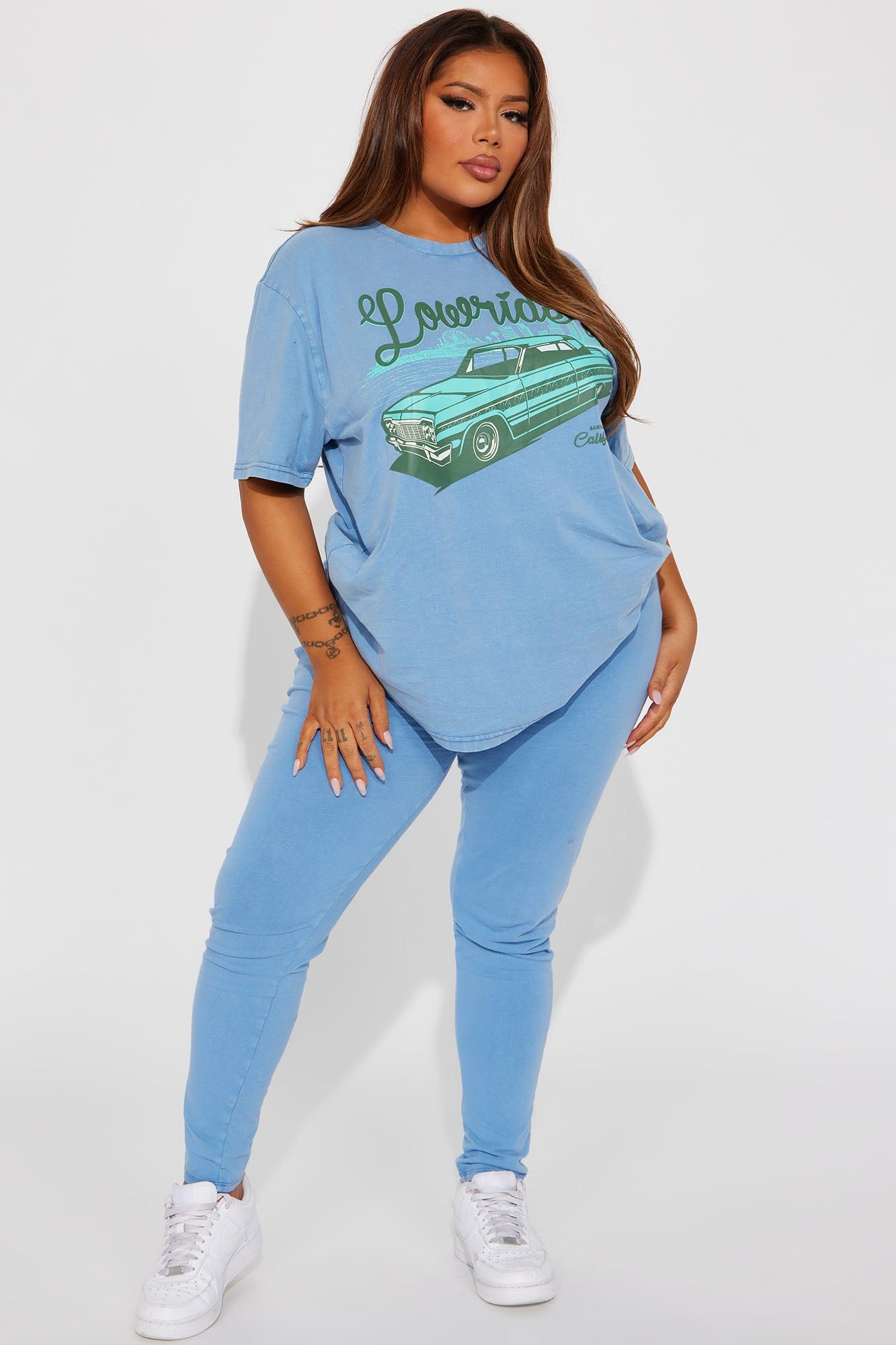 Lowrider Mineral Wash Legging Set - Denim sold by Fashion Nova product image thumbnail 5