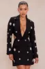 Verona Embellished Blazer Dress - Black sold by Fashion Nova