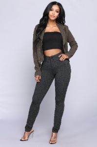 Carly Booty Lifting Leggings - Charcoal sold by Fashion Nova