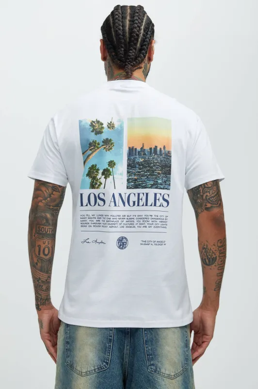 LA Love Letter Short Sleeve Tee - White sold by Fashion Nova