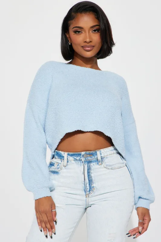 Cozy Nights In Sweater - Light Blue sold by Fashion Nova