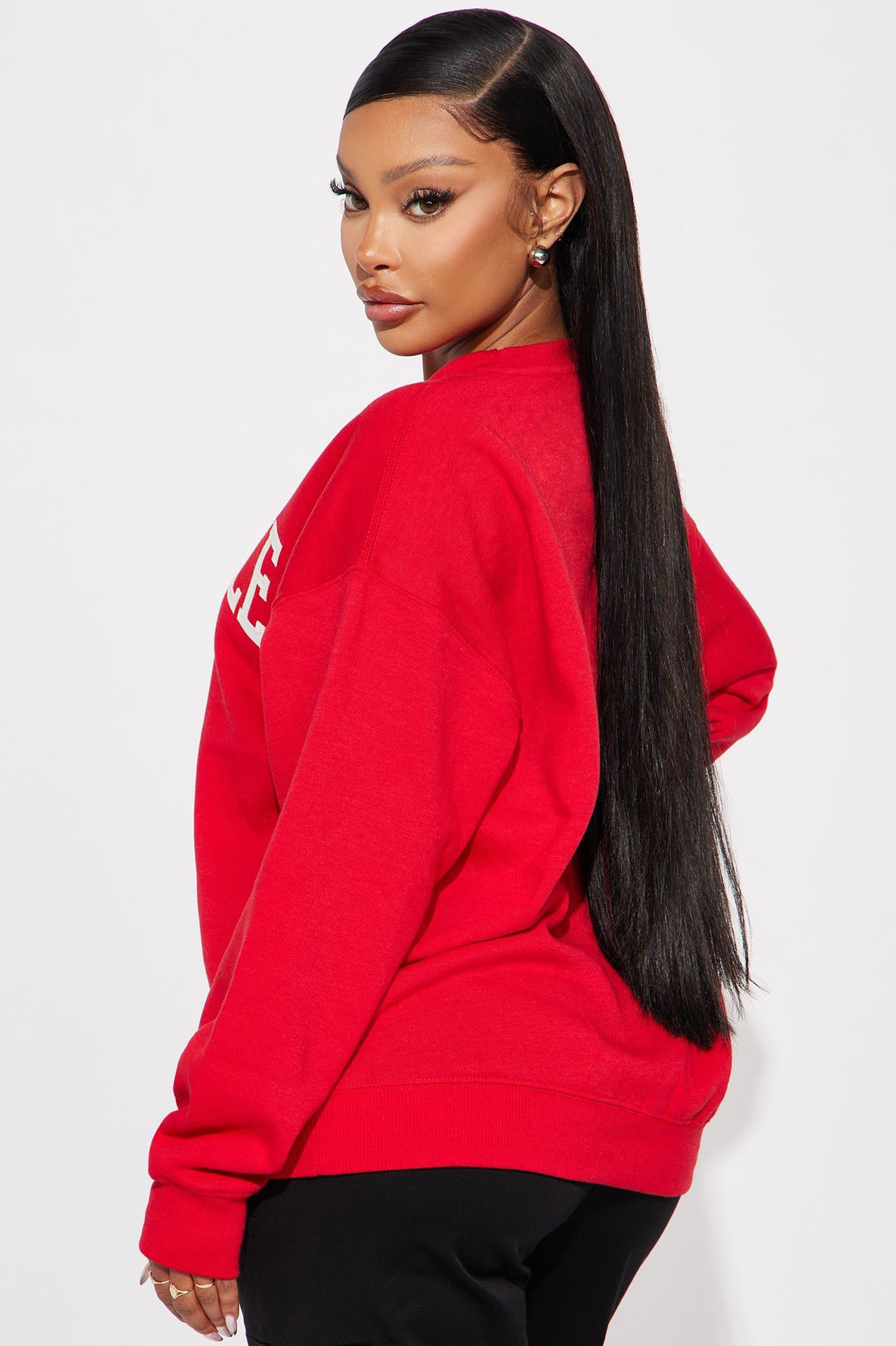 Los Angeles Patch Screen Sweatshirt - Red sold by Fashion Nova product image thumbnail 3