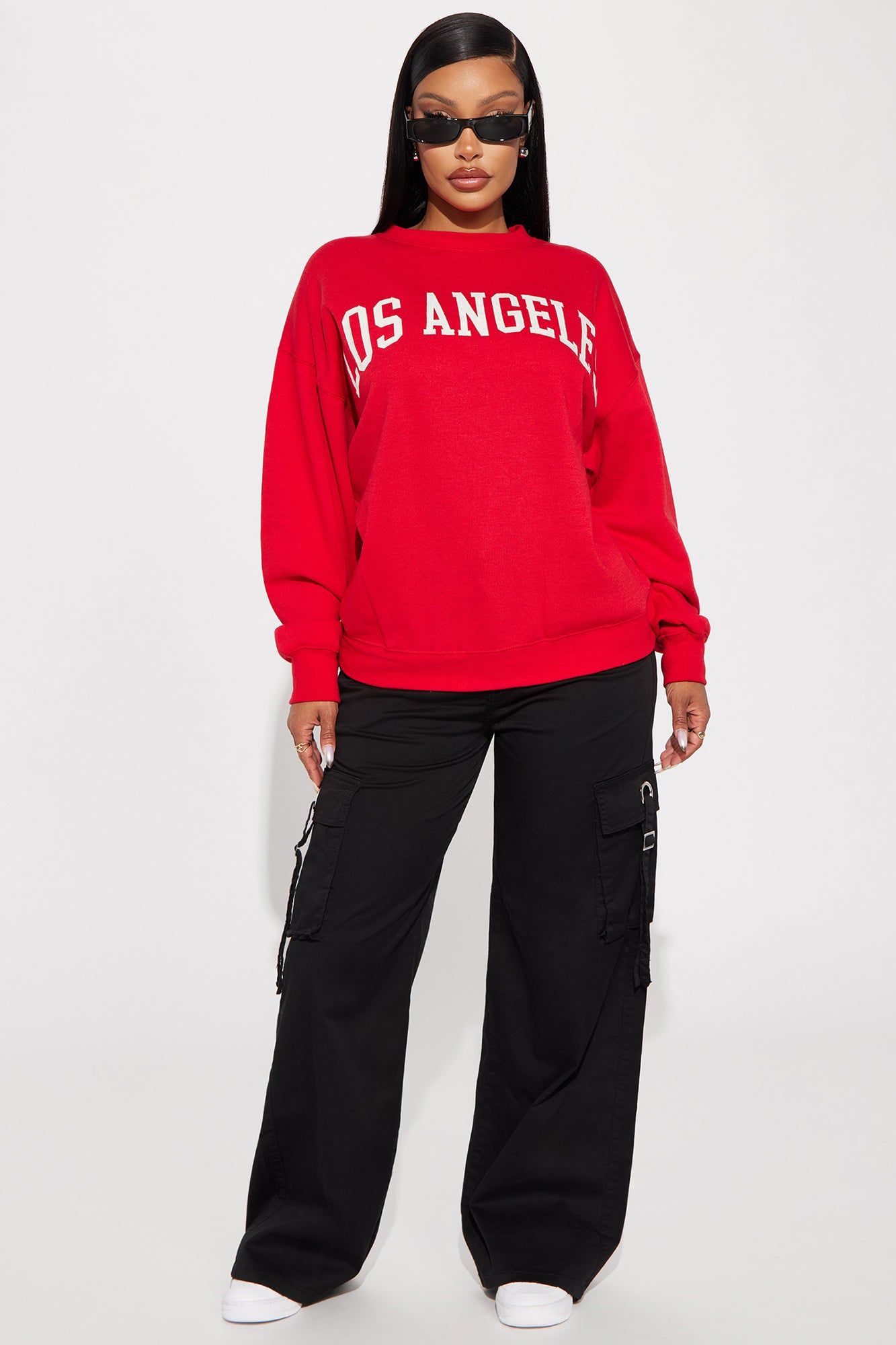 Los Angeles Patch Screen Sweatshirt - Red sold by Fashion Nova product image thumbnail 2