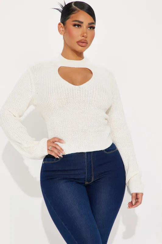 Nebula Cut Out Sweater - Off White sold by Fashion Nova