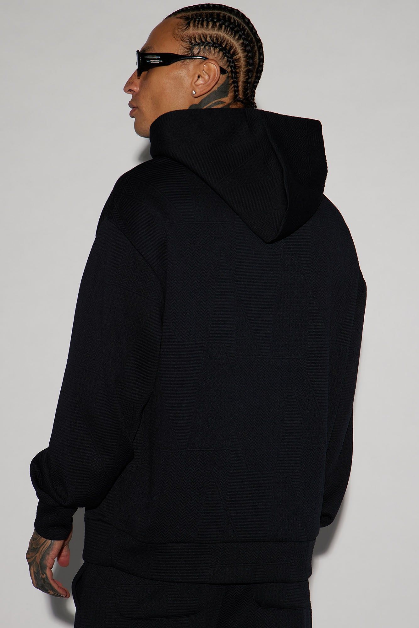 Textured Triangles Hoodie - Black sold by Fashion Nova product image thumbnail 5