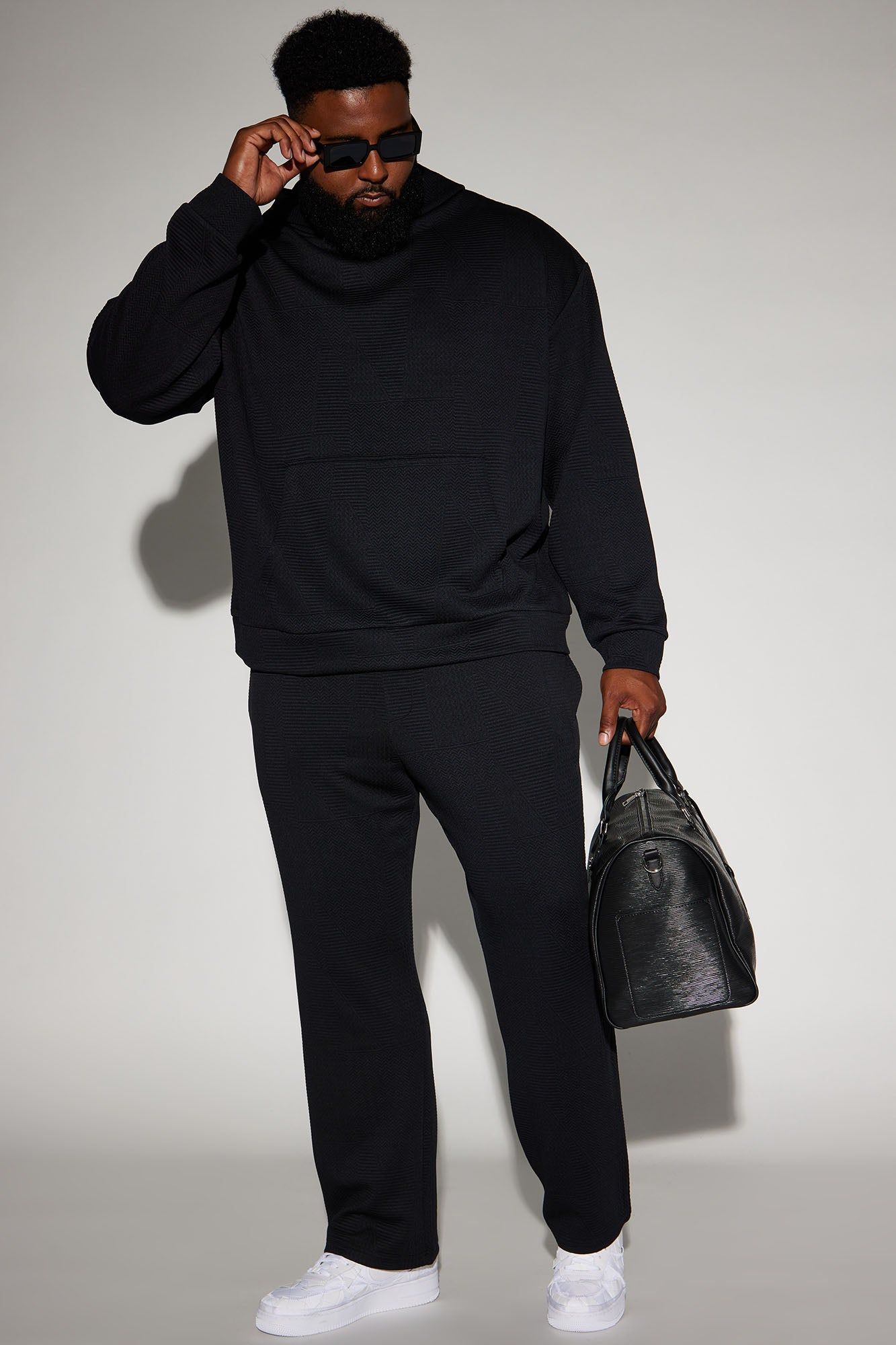 Textured Triangles Hoodie - Black sold by Fashion Nova product image thumbnail 6