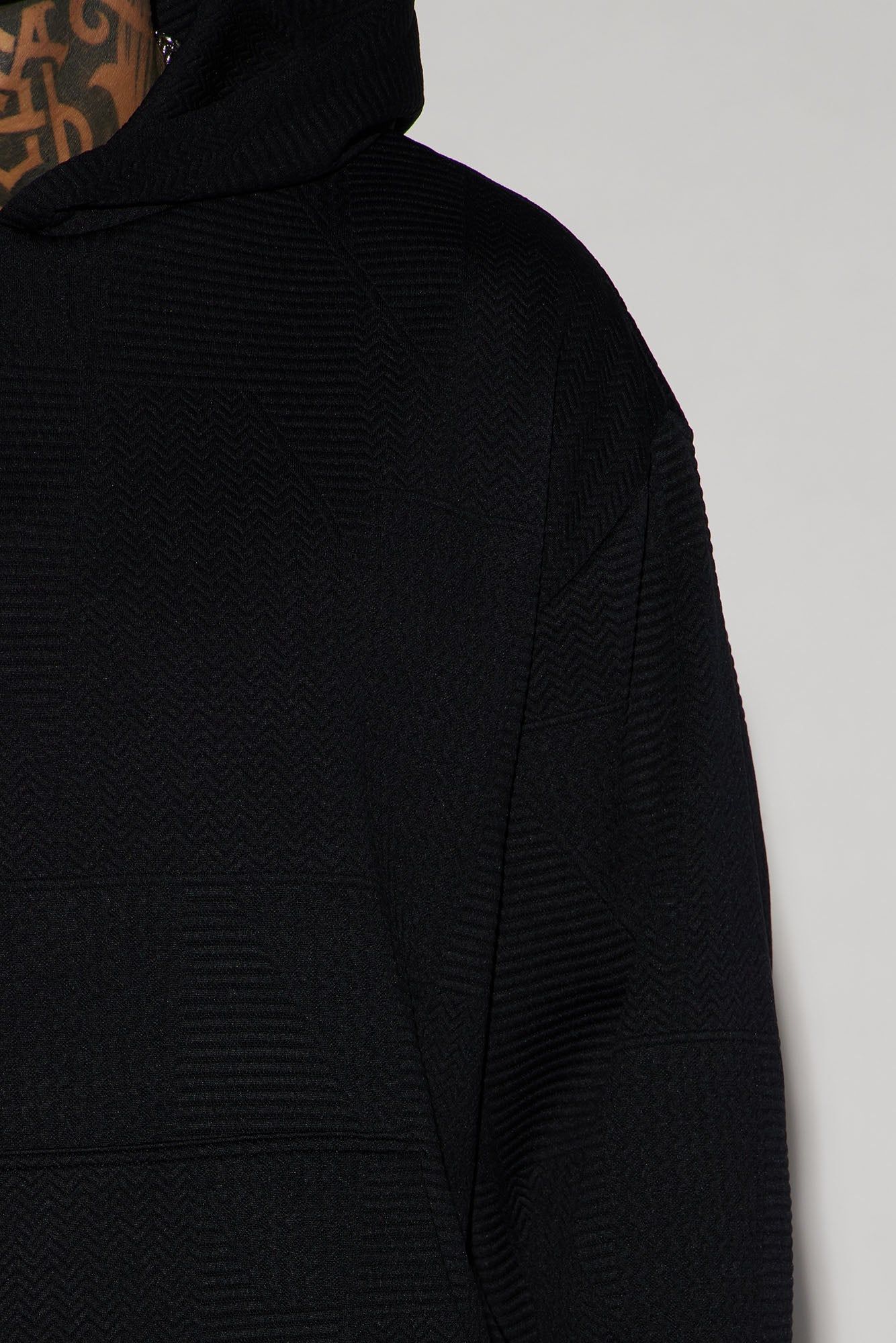 Textured Triangles Hoodie - Black sold by Fashion Nova product image thumbnail 4