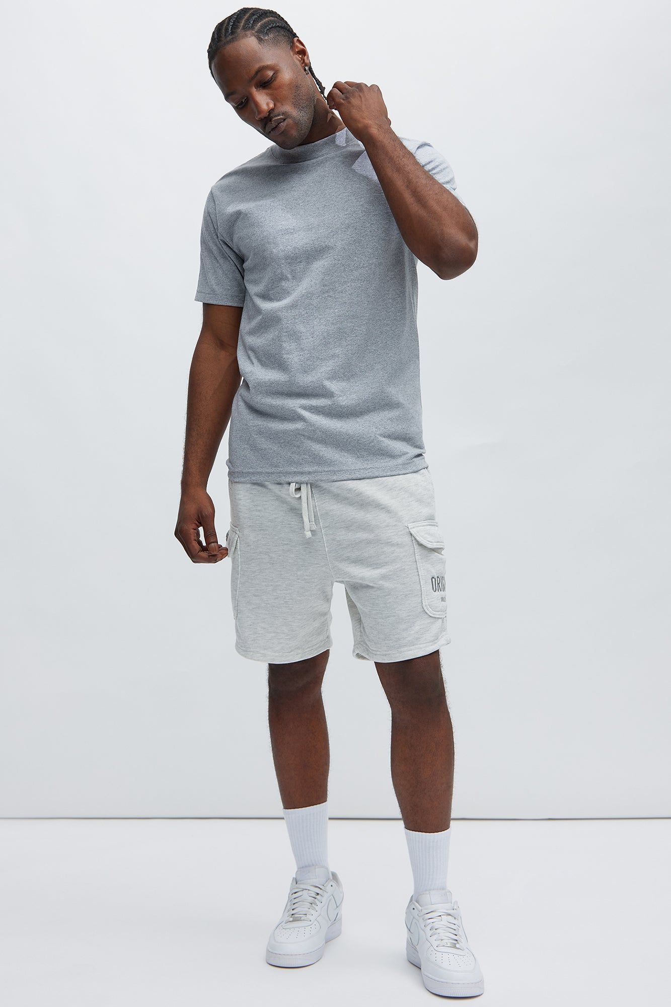 Originals Cargo Sweatshorts - Grey sold by Fashion Nova product image thumbnail 2