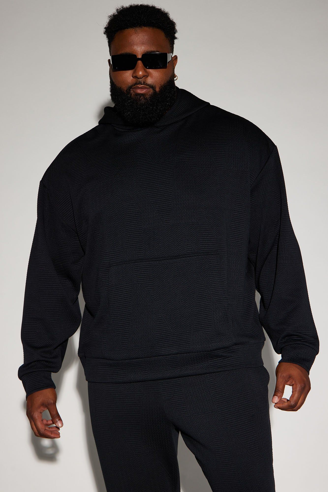 Textured Triangles Hoodie - Black sold by Fashion Nova product image thumbnail 2