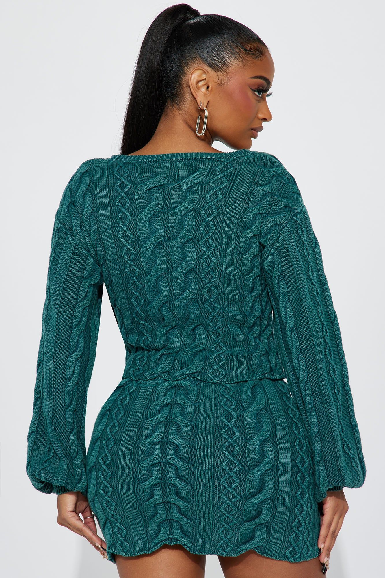 Only Girl Sweater Skirt Set - Hunter sold by Fashion Nova product image thumbnail 3