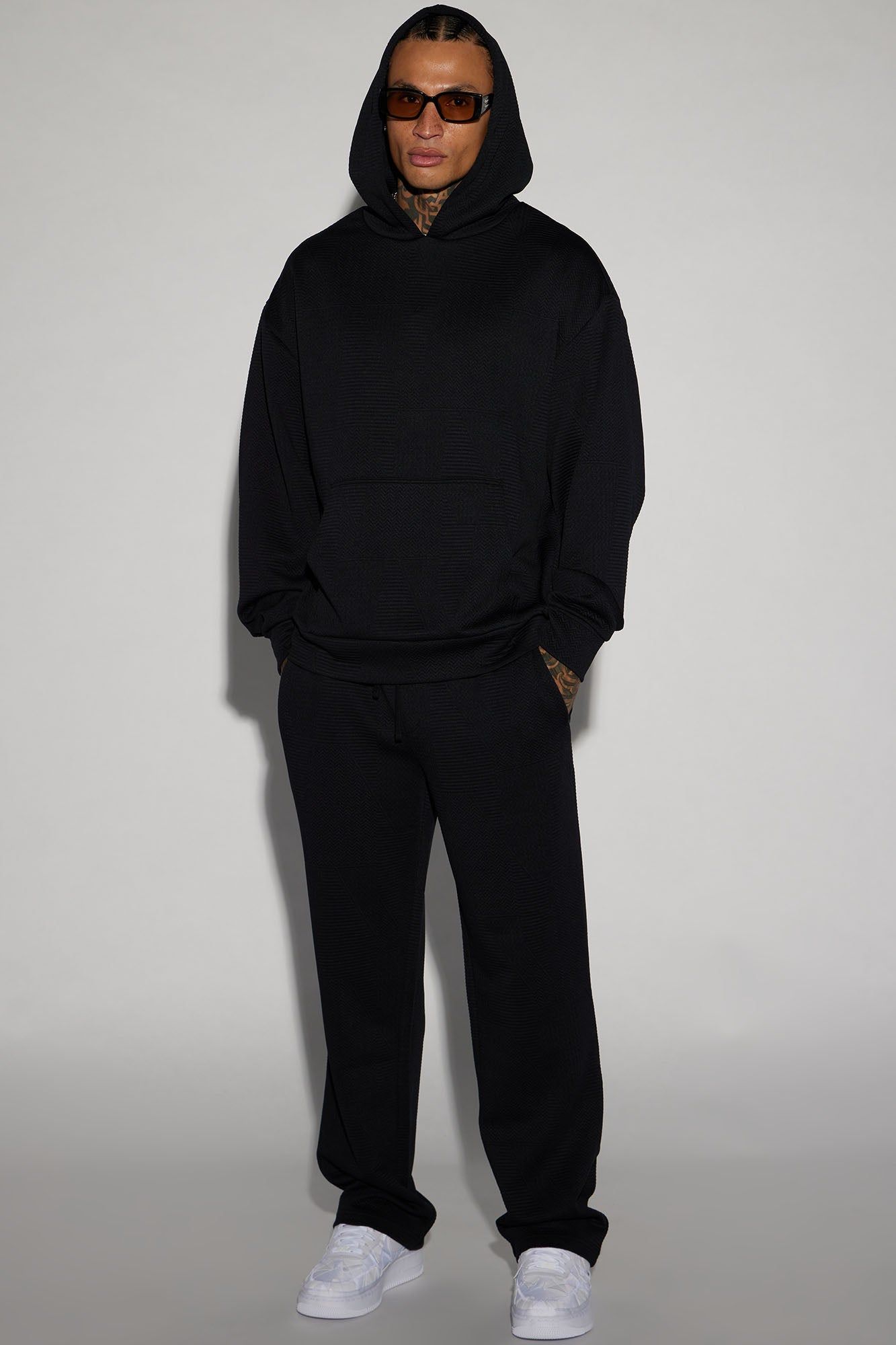 Textured Triangles Hoodie - Black sold by Fashion Nova product image thumbnail 3