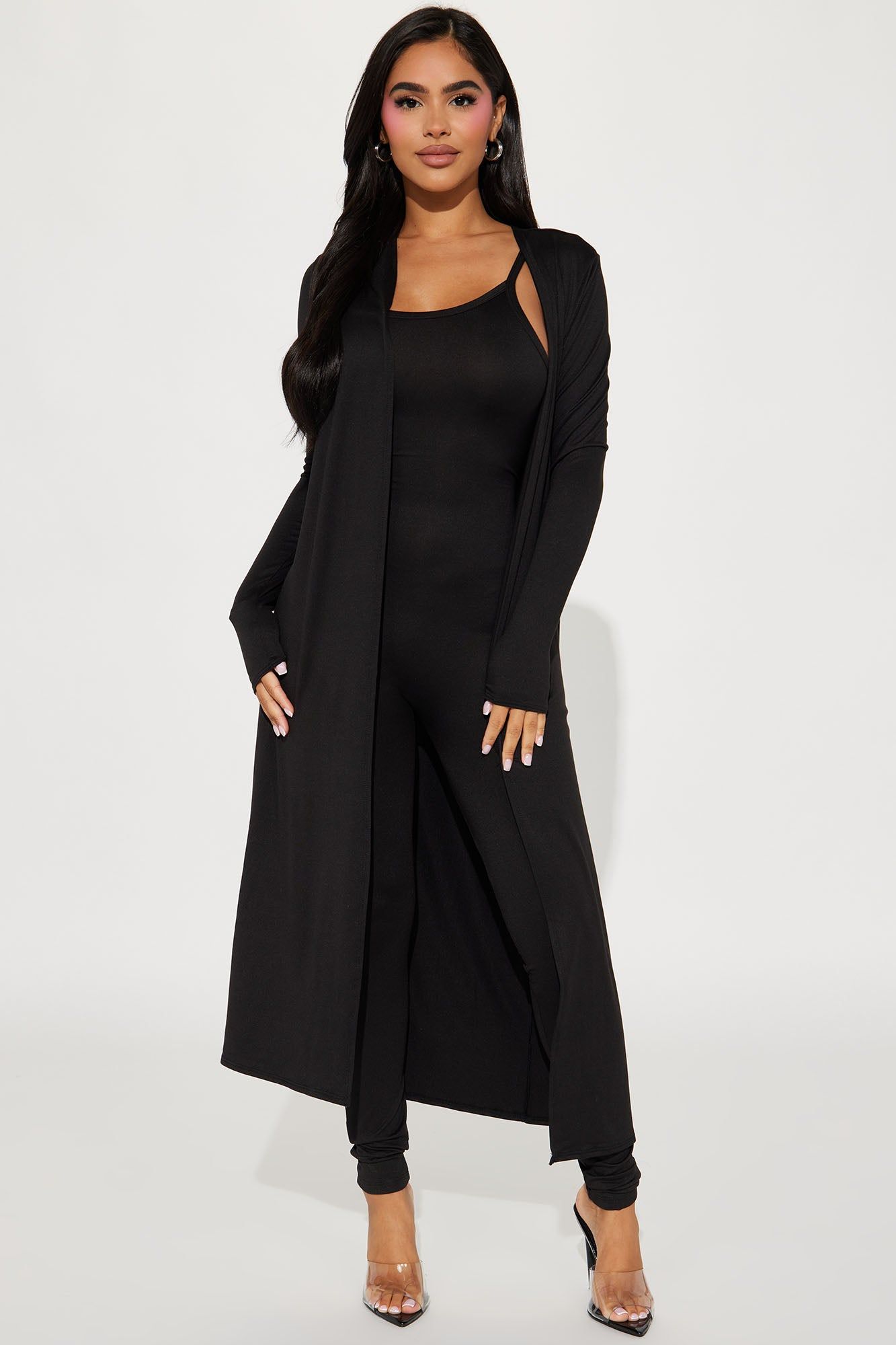 Show Me Comfort Jumpsuit - Black sold by Fashion Nova