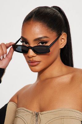 So Clever Sunglasses - Black made by Fashion Nova