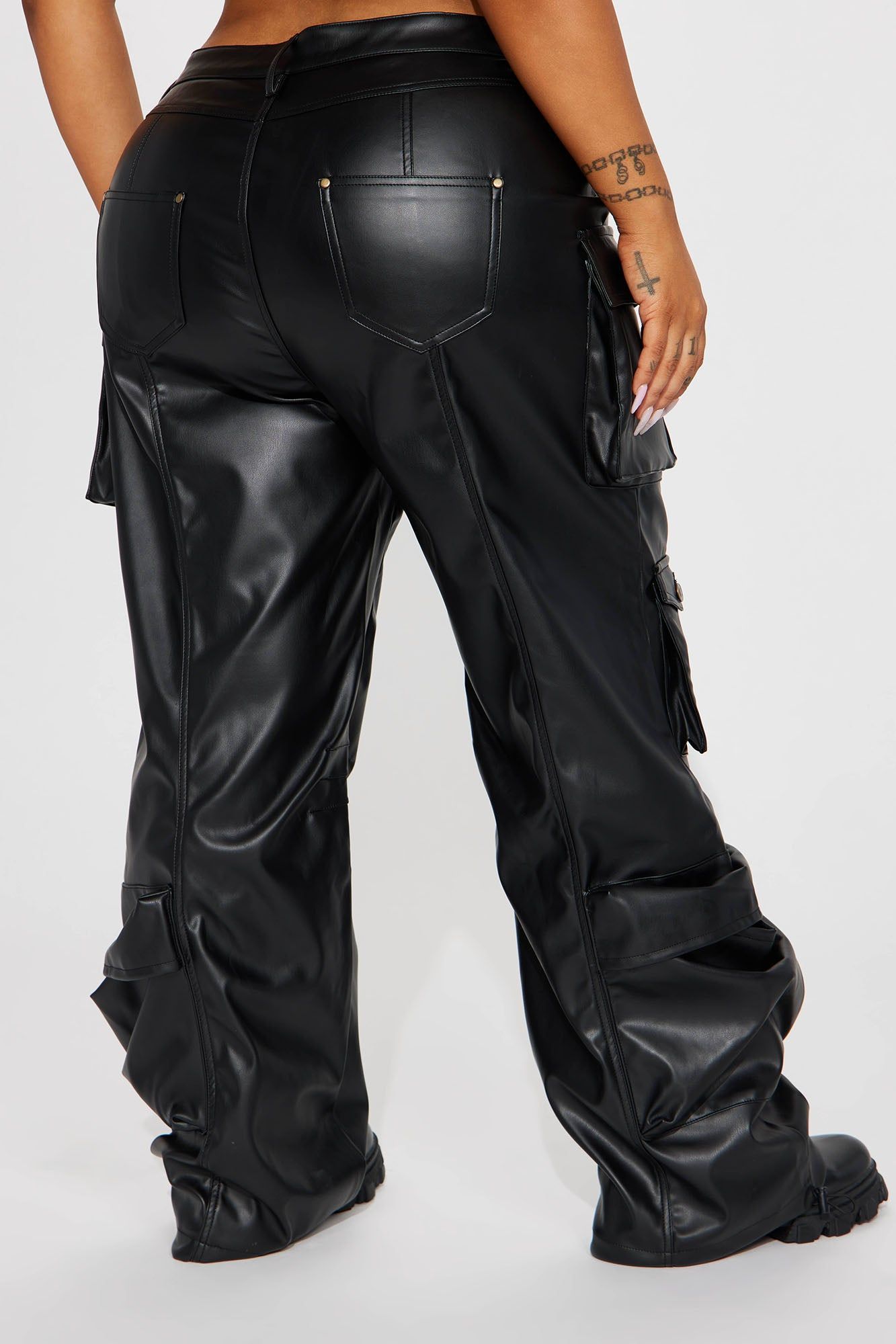 City Is Mine Faux Leather Cargo Pant - Black sold by Fashion Nova product image thumbnail 6