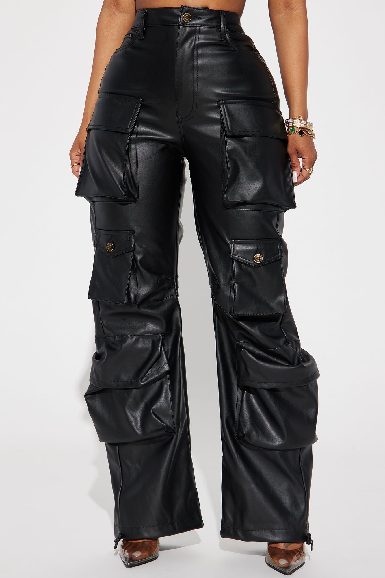 City Is Mine Faux Leather Cargo Pant - Black sold by Fashion Nova product image thumbnail 2