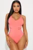 Always Summer O Ring 1 Piece Swimsuit - Coral sold by Fashion Nova